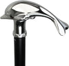 Royal Canes Chrome Plated Dolphin Handle Walking Cane With Black Beechwood Shaft