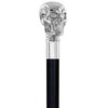 Royal Canes Skull Handle Handle Walking Flask Cane with Wooden Shaft