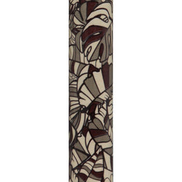 Royal Canes Bahama Leaf Folding Adjustable Designer Derby Walking Cane with Engraved Collar
