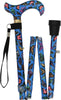 Royal Canes Butterfly Adjustable Folding Designer Derby Cane with Retractable Ice Tip