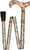 Royal Canes Cr?me Royale Folding Adjustable Derby Walking Cane With Aluminum Shaft and Brass Collar