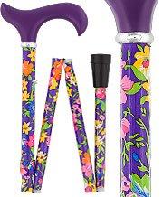 Royal Canes Gorgeous Purple Bouqet Folding & Adjustable Derby Walking Cane