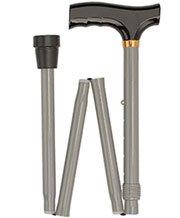 Royal Canes Gray Adjustable Folding Cane with T Shape Handle