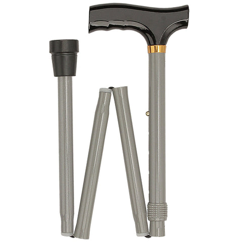 Royal Canes Gray Adjustable Folding Cane with T Shape Handle