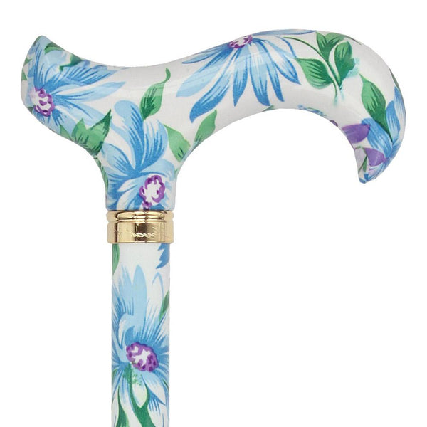 Heavenly Gardens Patterned Handle Designer Folding Cane