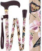 Royal Canes Lily and Butterfly Folding Adjustable Derby Walking Cane