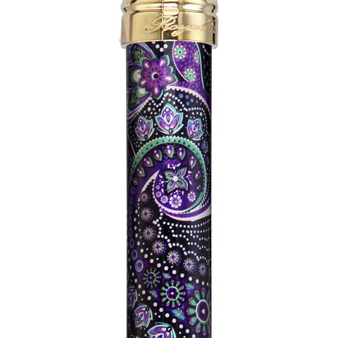 Royal Canes Mini-Purple Majesty Adjustable Folding Aluminum Walking Cane with Engraved Collar