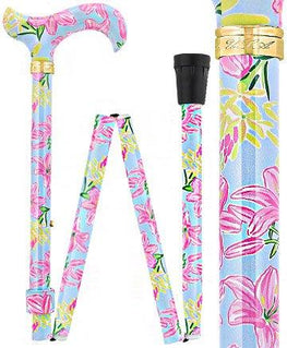 Royal Canes Pink Vivienne May Designer Folding Adjustable Cane