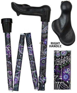 Royal Canes Purple Majesty Folding Adjustable Cane Palm Grip