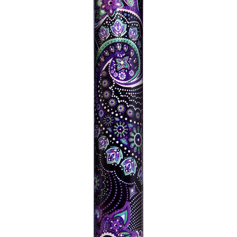 Royal Canes Purple Majesty Folding Adjustable Designer Derby Walking Cane with Engraved Collar