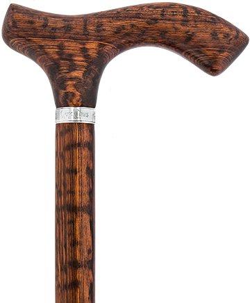 Royal Canes Fritz Walking Cane w/ Genuine Snakewood Handle & Shaft w/ Silver Collar