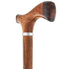 Royal Canes Rosewood 3D Fritz Inlay Checker Handle Walking Cane w/ Silver Collar