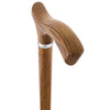 Royal Canes Espresso Brown Frtiz Handle Walking Cane with Ash Wood Shaft and Silver Collar