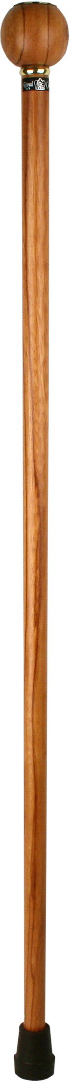 Royal Canes Rosewood Ball Clock Handle Walking Stick With Rosewood Shaft and Brass Collar