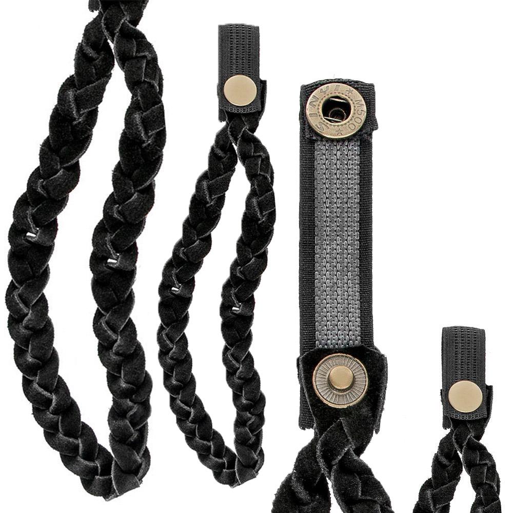 Royal Canes Black Soft Suede Strap w/Snap Off Clip