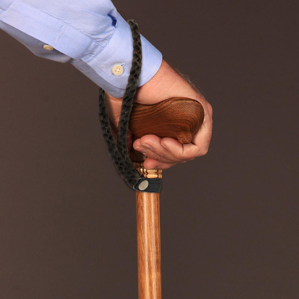 Royal Canes Brown Soft Suede Strap w/ Snap Off Clip