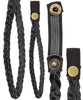 Royal Canes Cane Wrist Strap with Snap - Genuine Black Braided Leather (fits 18mm + sized shafts)