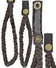 Royal Canes Cane Wrist Strap with Snap - Genuine Brown Braided Leather