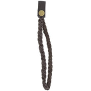 Royal Canes Cane Wrist Strap with Snap - Genuine Brown Braided Leather