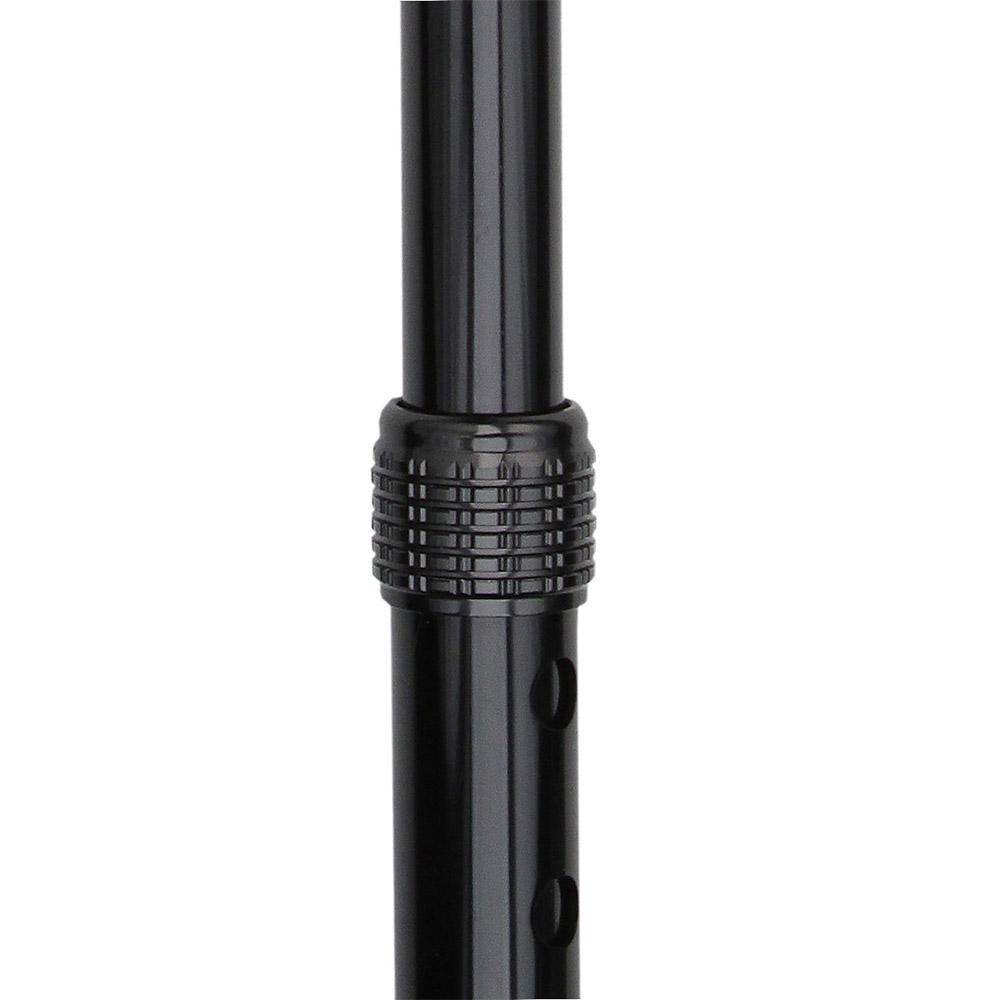 Royal Canes Black Adjustable Orthopedic Handle Walking Cane with Retractable Ice Tip and Collar