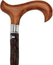 Royal Canes Genuine Blackthorn Wood Derby Walking Cane With Beech wood Handle and Silver Collar
