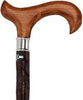 Royal Canes Genuine Blackthorn Wood Derby Walking Cane With Beech wood Handle and Silver Collar