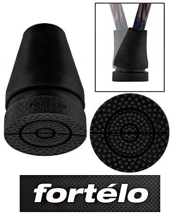 Fortélo non-marking XL pivoting rubber cane and crutch tip