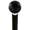Royal Canes Luscious Black Pearl Round Knob Cane w/ Custom Wood Shaft & Collar