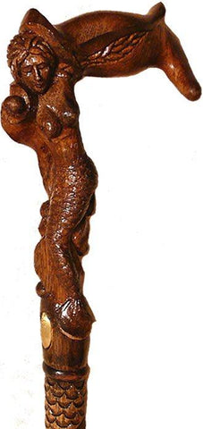 Royal Canes Mermaid Artisan Intricate Handcarved Cane
