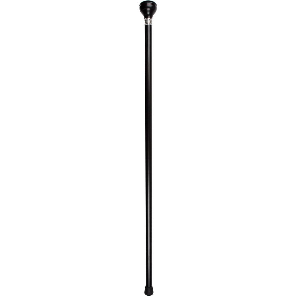 Royal Canes Air Force Knob Walking Stick With Black Beechwood Shaft and Pewter Collar