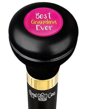 Royal Canes Best Grandma Flask Walking Stick w/ Black Beechwood Shaft & Pewter Collar