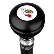 Royal Canes California Knob Walking Stick w/ Black Beechwood Shaft & Pewter Collar
