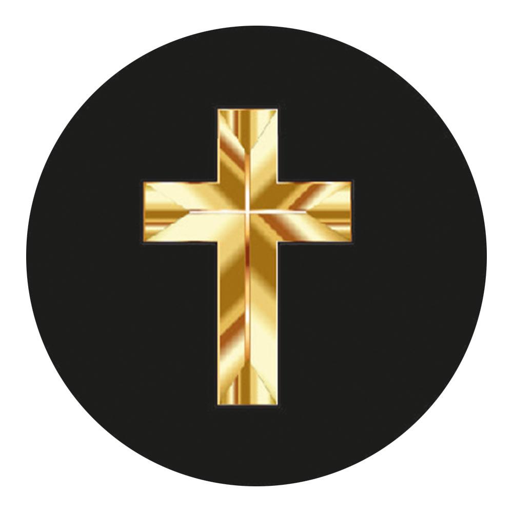 Royal Canes Christian Cross Birthday Symbol Flask Walking Stick w/ Black Beechwood Shaft & Pewter Collar