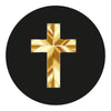 Royal Canes Christian Cross Birthday Symbol Top Walking Stick w/ Black Beechwood Shaft & Pewter Collar