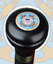 Royal Canes Coast Guard Flask Walking Stick With Black Beechwood Shaft and Brass Collar