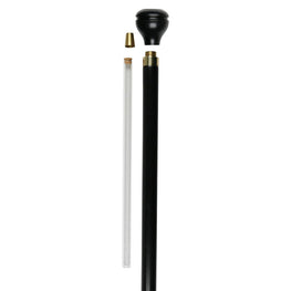 Royal Canes Coast Guard Flask Walking Stick With Black Beechwood Shaft and Brass Collar