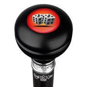 Royal Canes Dice Knob Walking Stick w/ Black Beechwood Shaft & Pewter Collar