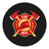 Royal Canes Fire Department Flat Top Walking Stick w/ Black Beechwood Shaft & Pewter Collar