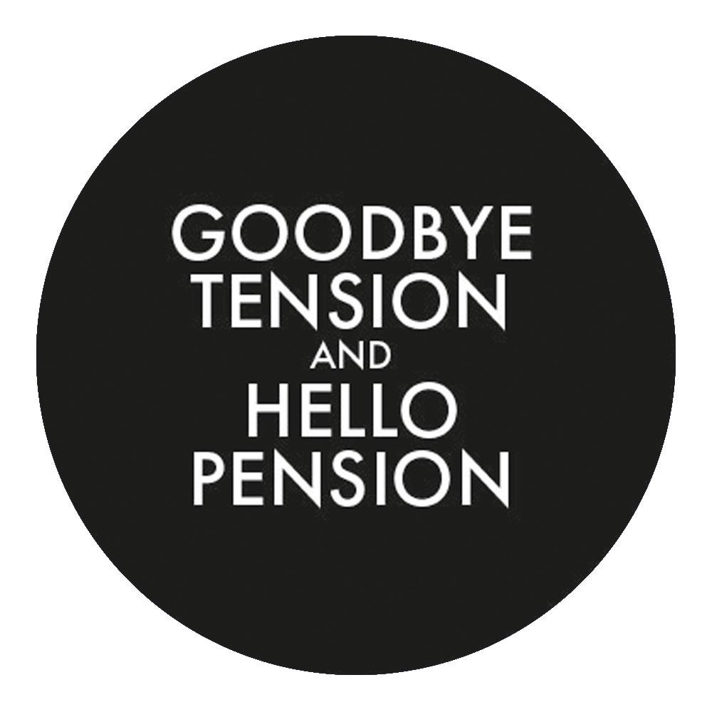 Royal Canes Good Bye Tension Hello Pension Knob Walking Stick w/ Black Beechwood Shaft & Pewter Collar