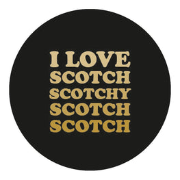 Royal Canes I Love Scotch Flask Walking Stick w/ Black Beechwood Shaft & Pewter Collar