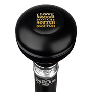 Royal Canes I Love Scotch Knob Walking Stick w/ Black Beechwood Shaft & Pewter Collar