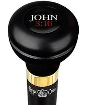Royal Canes John 316 Flask Walking Stick w/ Black Beechwood Shaft & Pewter Collar