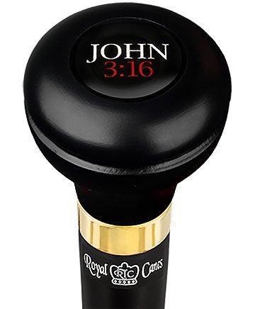 Royal Canes John 316 Flask Walking Stick w/ Black Beechwood Shaft & Pewter Collar