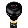 Royal Canes John 316 Flask Walking Stick w/ Black Beechwood Shaft & Pewter Collar