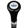 Royal Canes Legal lawyer Flat Top Walking Stick w/ Black Beechwood Shaft & Pewter Collar
