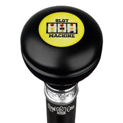 Royal Canes Lucky Slot Machine Knob Walking Stick w/ Black Beechwood Shaft & Pewter Collar