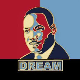 Royal Canes Martin Luther King "Dream" Flat Top Walking Stick w/ Black Beechwood Shaft & Pewter Collar