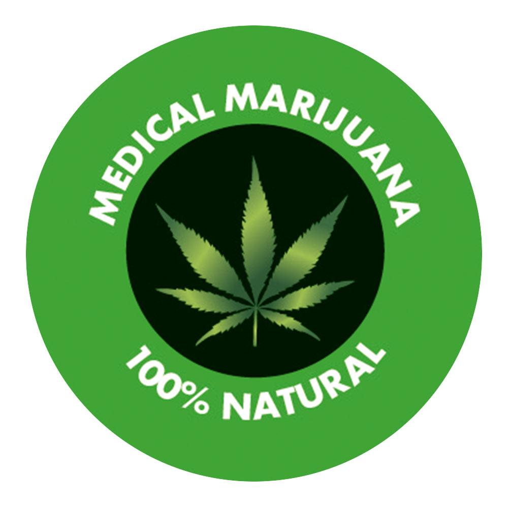 Royal Canes Medical Marijuana Knob Walking Stick w/ Black Beechwood Shaft & Pewter Collar