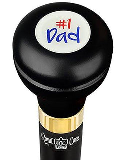 Royal Canes Number One Dad Flask Walking Stick w/ Black Beechwood Shaft & Pewter Collar