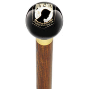 Royal Canes POW-MIA Black Round Knob Cane w/ Custom Color Ash Shaft & Collar